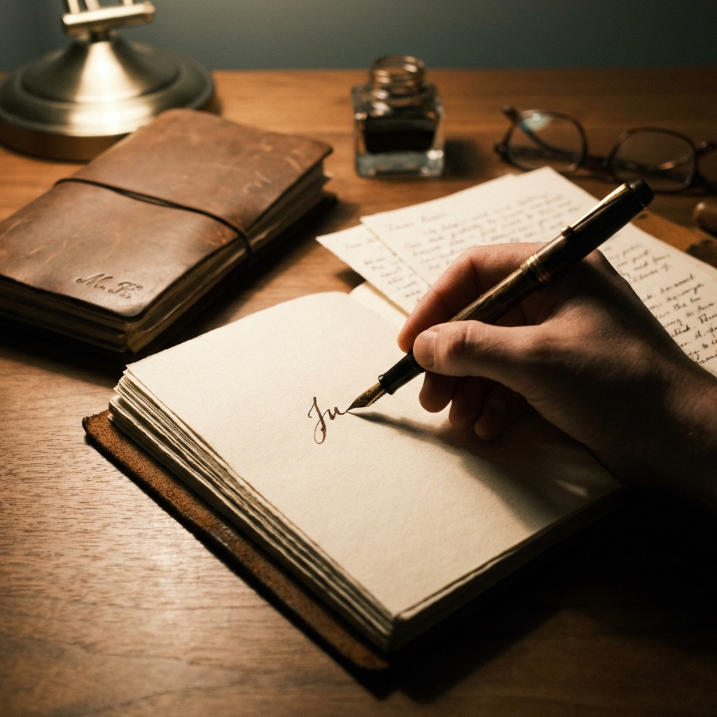 Writing with Fountain Pen